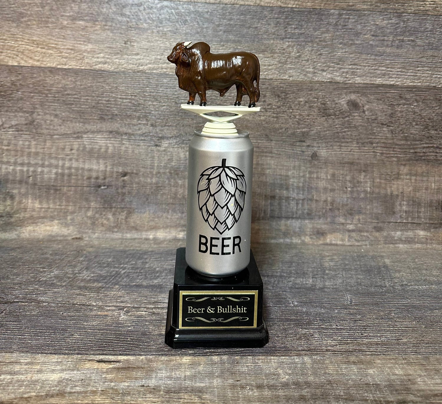 Funny Golf Trophy  Beer & Bullshit Beer Trophy No Bull BS Bullshit Award Beer Full of Bull Gag Gift Beer Drinker Award FFL Loser