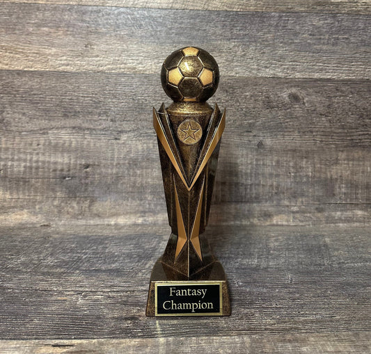 Soccer Trophy Fantasy Soccer 10.75" Trophy Champion Winner Fantasy League Custom Trophy Team Sports Award  Free Engraving