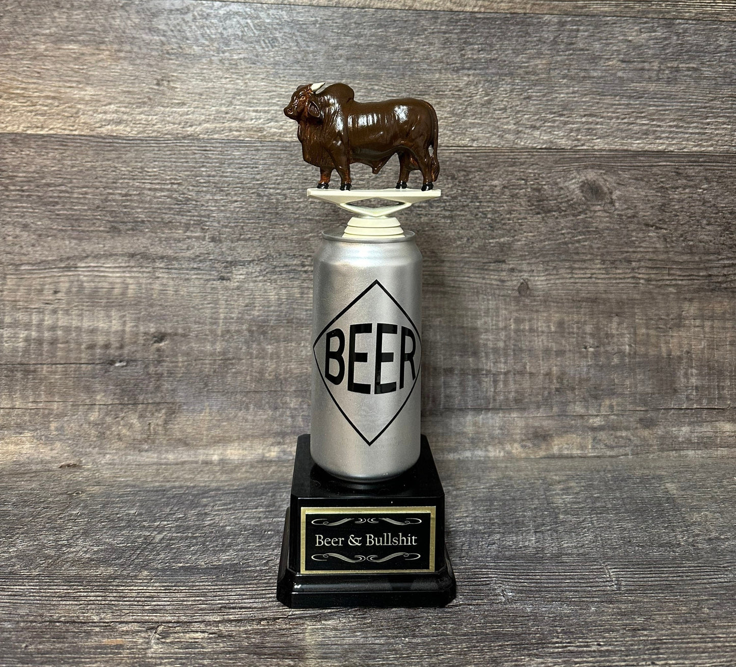 Funny Golf Trophy  Beer & Bullshit Beer Trophy No Bull BS Bullshit Award Beer Full of Bull Gag Gift Beer Drinker Award FFL Loser