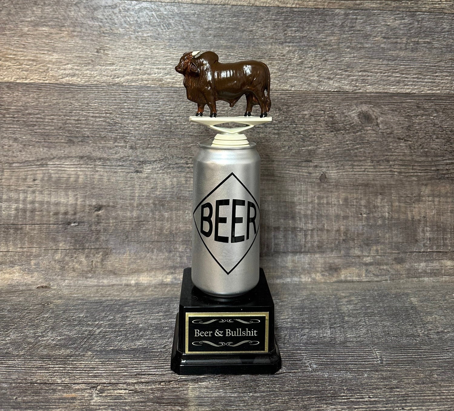 Funny Golf Trophy  Beer & Bullshit Beer Trophy No Bull BS Bullshit Award Beer Full of Bull Gag Gift Beer Drinker Award FFL Loser