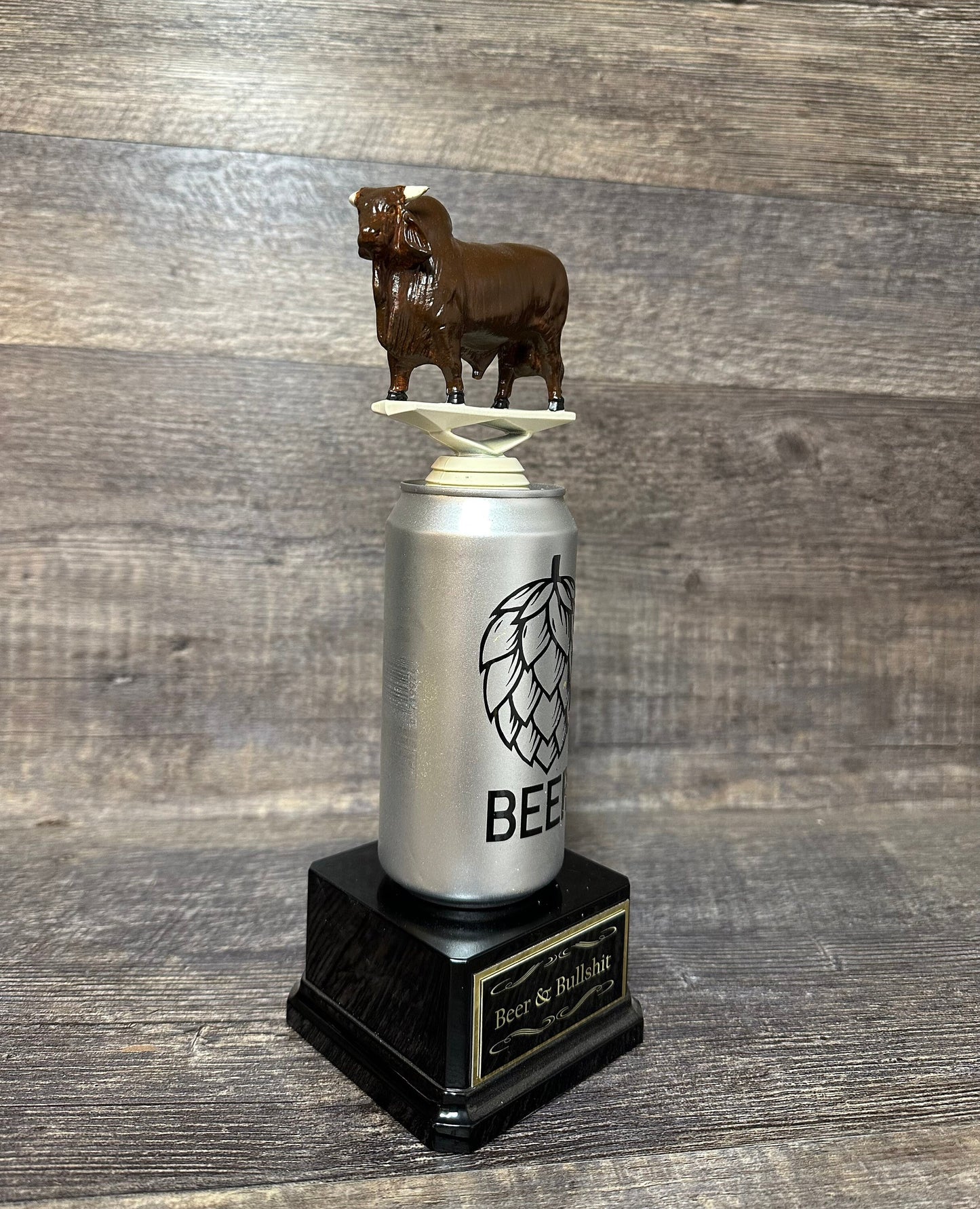 Funny Golf Trophy  Beer & Bullshit Beer Trophy No Bull BS Bullshit Award Beer Full of Bull Gag Gift Beer Drinker Award FFL Loser