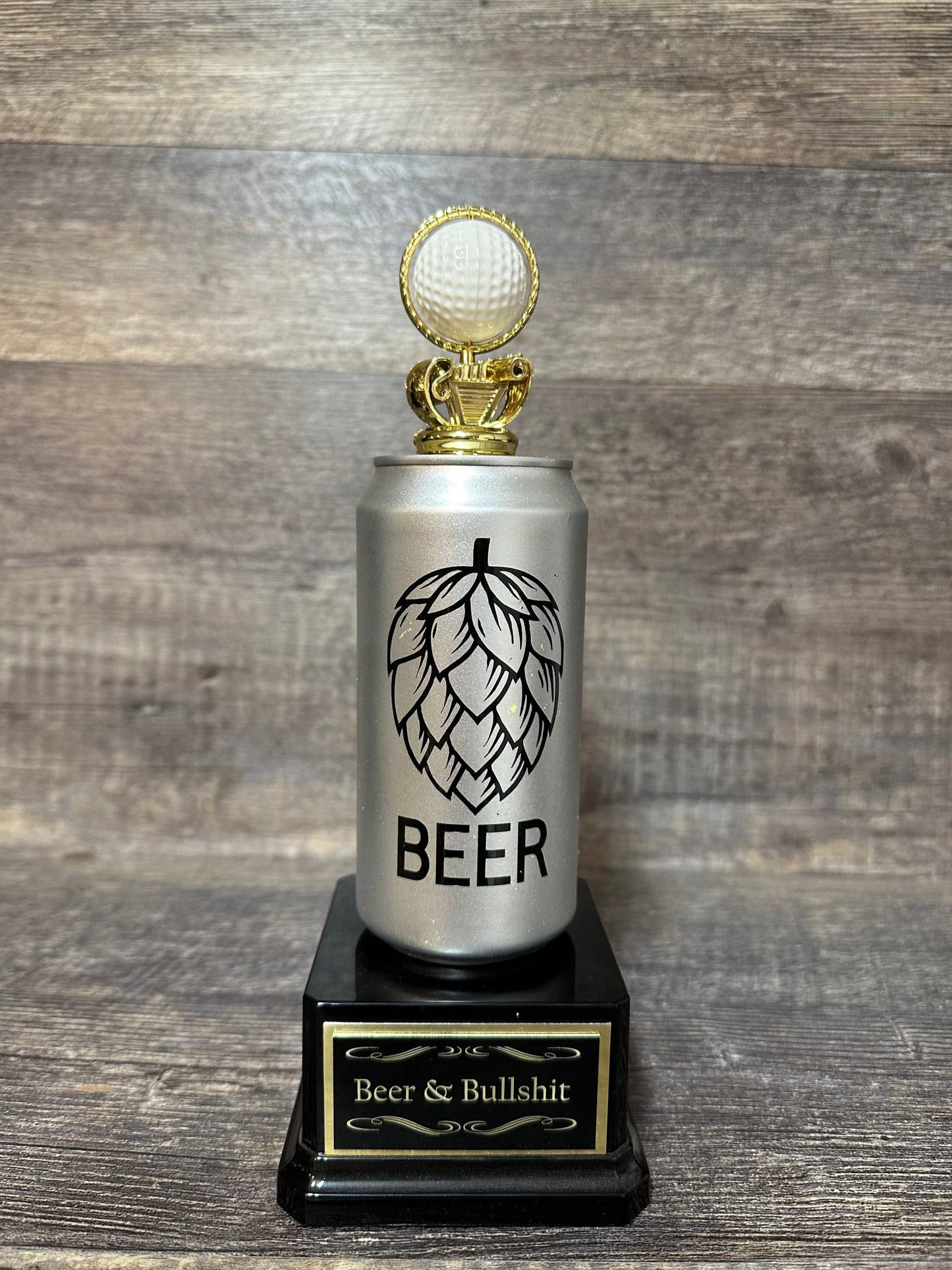 Funny Golf Trophy  Beer & Bullshit Beer Trophy No Bull BS Bullshit Award Beer Challenge Full of Bull Gag Gift Beer Drinker Award FFL Loser