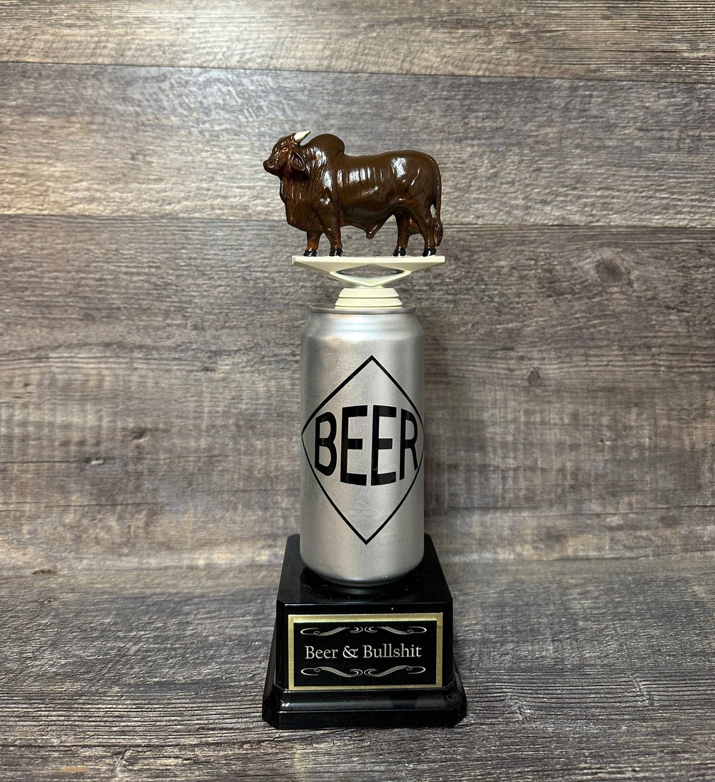 Funny Golf Trophy  Beer & Bullshit Beer Trophy No Bull BS Bullshit Award Beer Full of Bull Gag Gift Beer Drinker Award FFL Loser