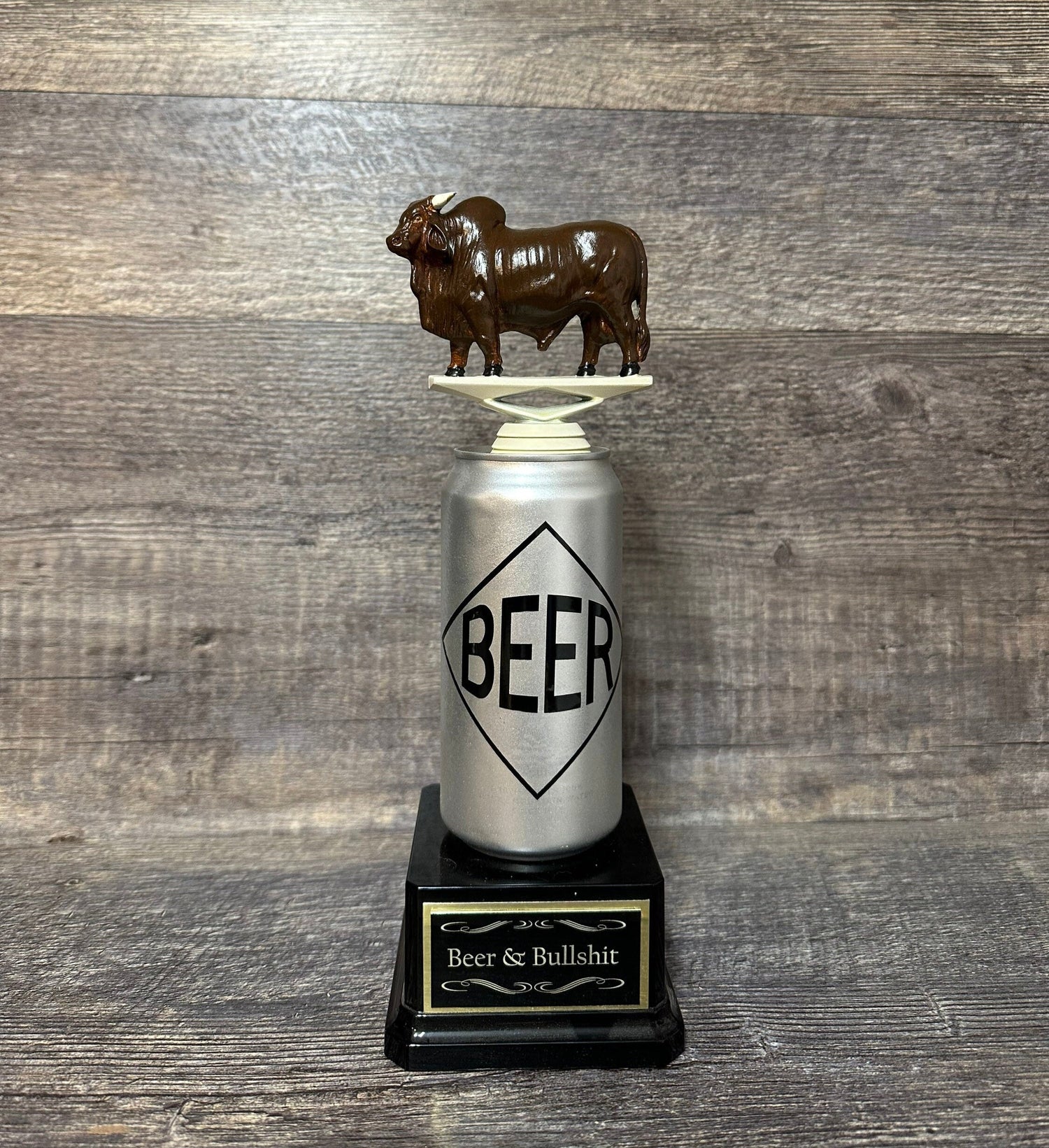 Funny Golf Trophy  Beer & Bullshit Beer Trophy No Bull BS Bullshit Award Beer Full of Bull Gag Gift Beer Drinker Award FFL Loser