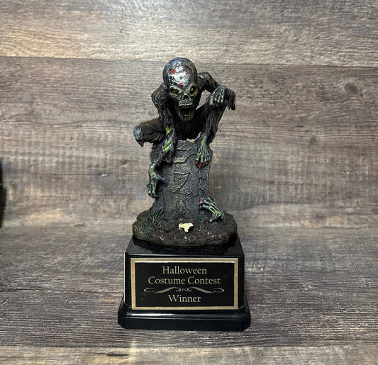 Halloween Zombie Trophy Costume Contest Trophy Scariest Costume Prize Zombie Tombstone Pumpkin Carving Contest Halloween Party Decor