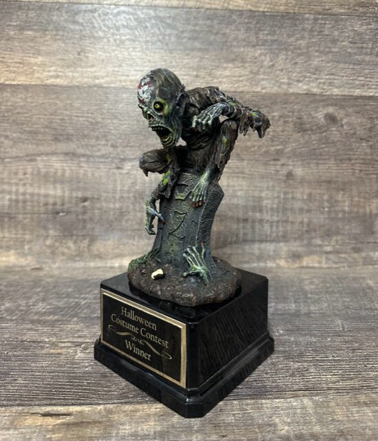 Halloween Zombie Trophy Costume Contest Trophy Scariest Costume Prize Zombie Tombstone Pumpkin Carving Contest Halloween Party Decor
