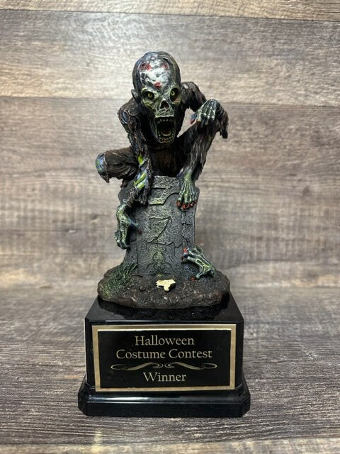 Halloween Zombie Trophy Costume Contest Trophy Scariest Costume Prize Zombie Tombstone Pumpkin Carving Contest Halloween Party Decor