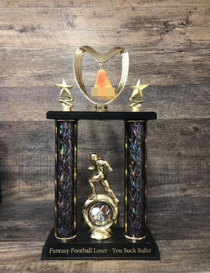 Fantasy Football Loser Trophy You Suck Balls Last Place FFL Sacko Trophy You've Got Balls Funny Trophy Adult Humor Gag Gift Testicle