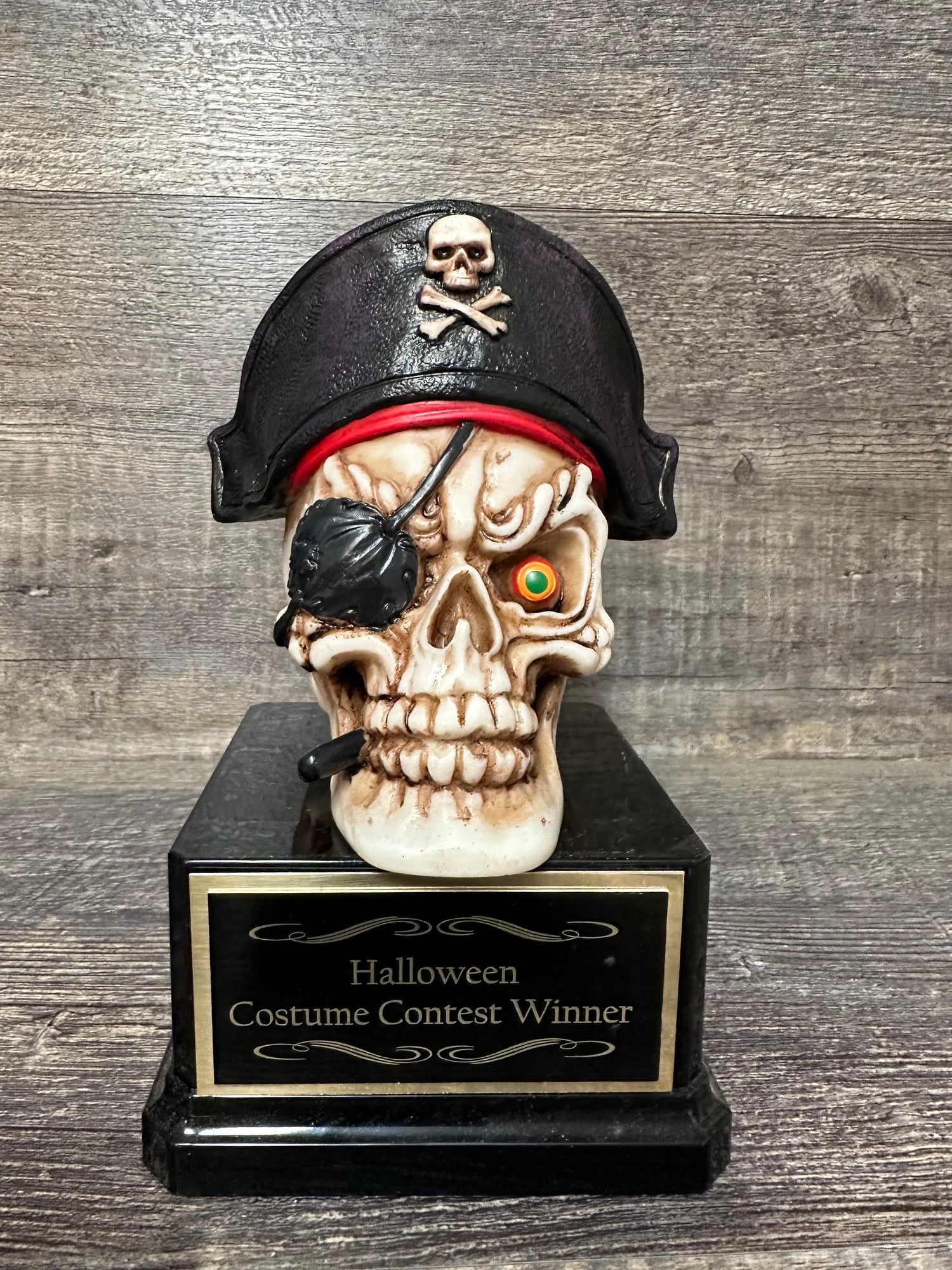 Halloween Trophy Costume Party Prize Pirate Skull Scariest Costume Pumpkin Carving Costume Contest Decor Dia De Los Muertos