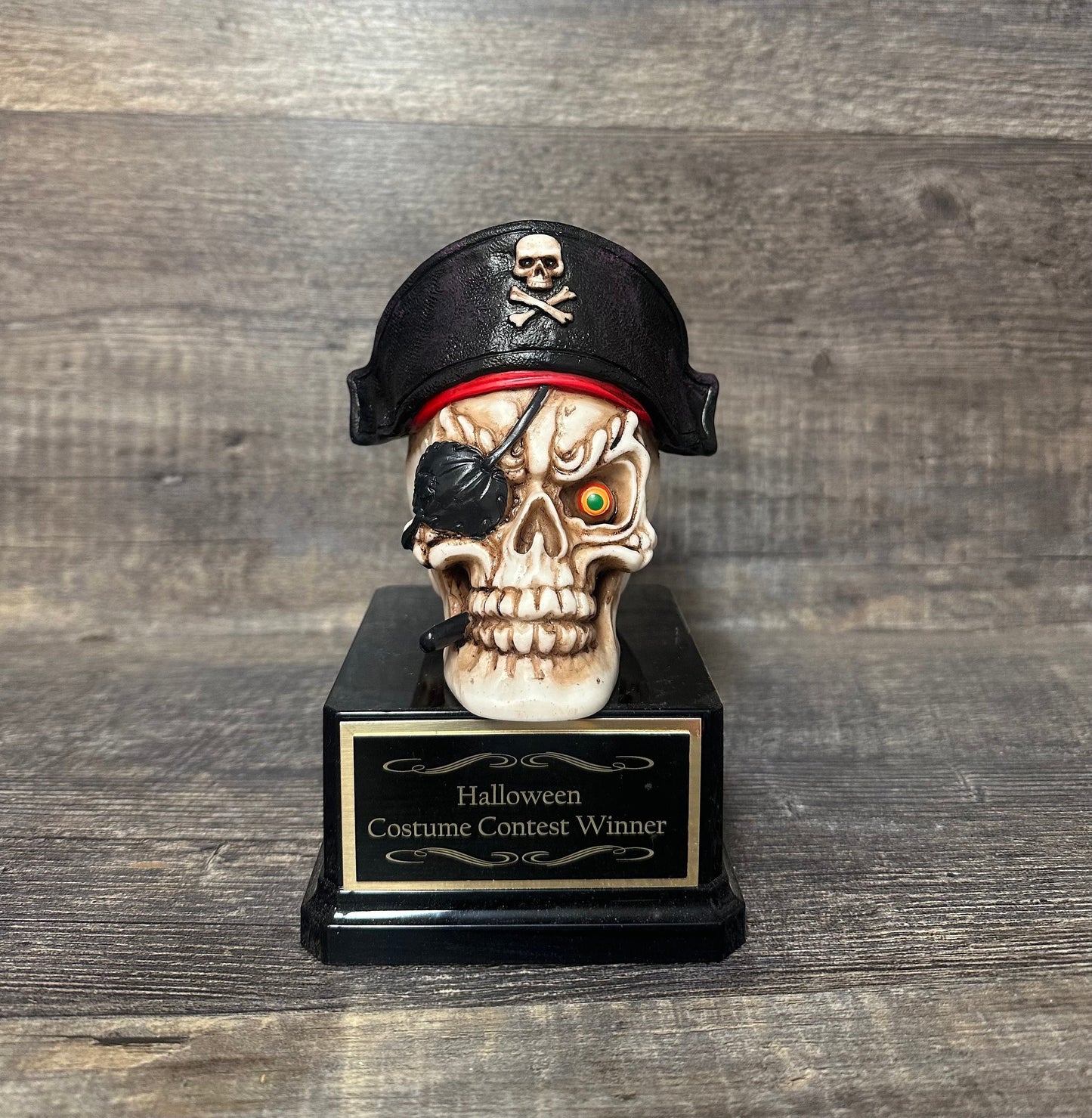 Halloween Trophy Costume Party Prize Pirate Skull Scariest Costume Pumpkin Carving Costume Contest Decor Dia De Los Muertos