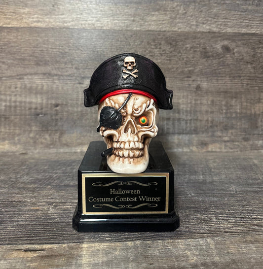 Halloween Trophy Costume Party Prize Pirate Skull Scariest Costume Pumpkin Carving Costume Contest Decor Dia De Los Muertos