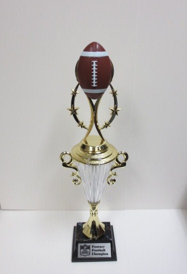 Fantasy Football League Champion Trophy Award Crystal Winning Cup FFL Trophy Trophies League Champ Winner Award 1st Place Football Trophy