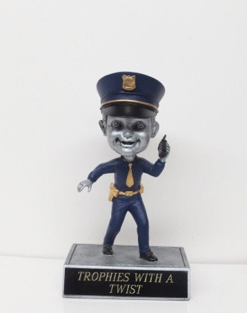 Police Policeman Trophy Award  Police Man Recognition Years of Service Police Retirement  Police Academy Graduation Grad Line of Duty Award