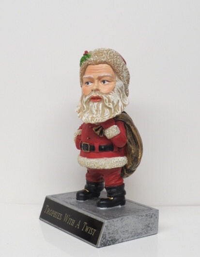 Ugly Ugliest Sweater Christmas Trophy Bobble Head Santa Claus Holiday Party Decor Ugly Pajama Trophy Party Winner Cookie Bake Off Award