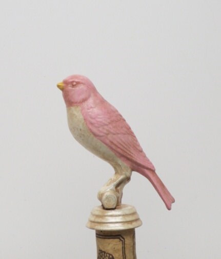 Bird Wine Stopper Pink Canary Bird Christmas Gift Stocking Stuffer Bottle Wine Stopper Cork Wine Lover Gift Birthday Gift Mother's Day