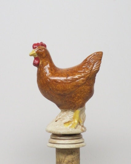 Wine Stopper Chicken Secret Santa Stocking Stuffer Birthday Gift Rooster Wine Bottle Stopper Cork Host Gift Holiday Wine Lover Gift