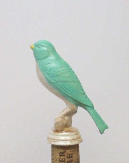 Bird Wine Stopper Turquoise Canary Bird Blue Bird Wine Stopper Stocking Stuffer Secret Santa House Warming Mother's Day Gift Bottle Stopper