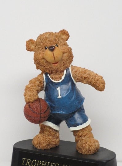 Basketball Trophy Madness Trophy Award Winner Jr League Teddy Bear Childs Kids Rookie League Participation Trophy Personalized