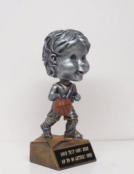 Basketball Trophy Fantasy Basketball Rookie Jr League Kids Basketball Trophy Award Doe Eyed Bobble Head Boys 6" Trophy FREE ENGRAVING