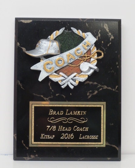 Coach Trophy Coaches Trophies Sports Award Plaque 6 x 8 Thank You Team Gift Coach of the Year Retirement Best Coach Award FREE ENGRAVING